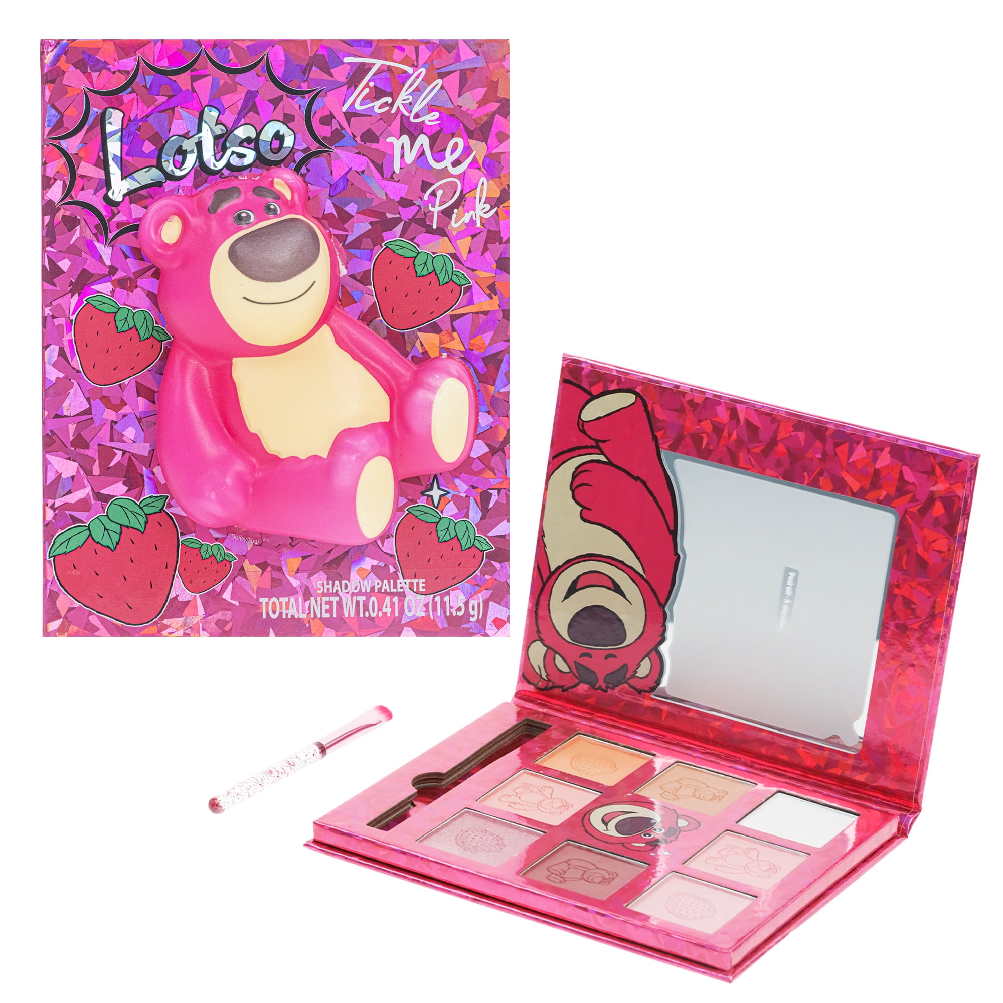Toy Story Lotso 8 Shades Eye Shadow Palette with Squishy Character, Blendable, Girls Ages 8+
