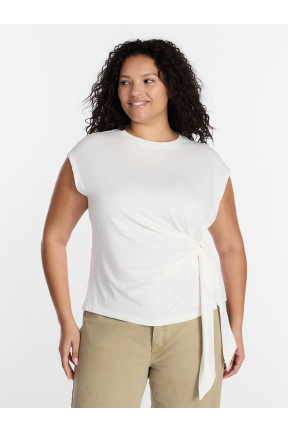 Women’s Plus Side Tie Dolman Tee, Size 0X-5X