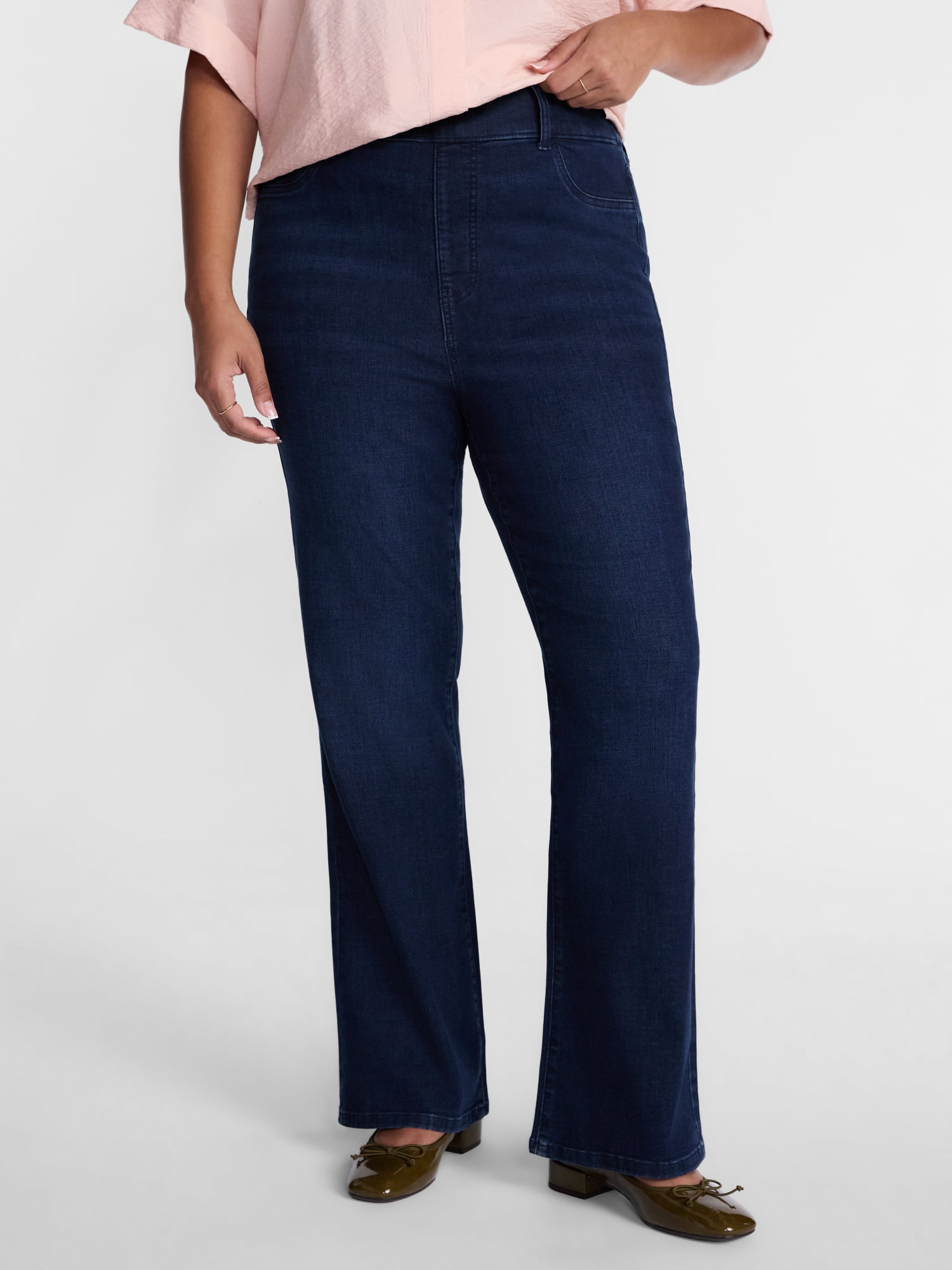 Terra & Sky Women's Plus Signature High Rise Bootcut Jeggings, Sizes 0X-5X