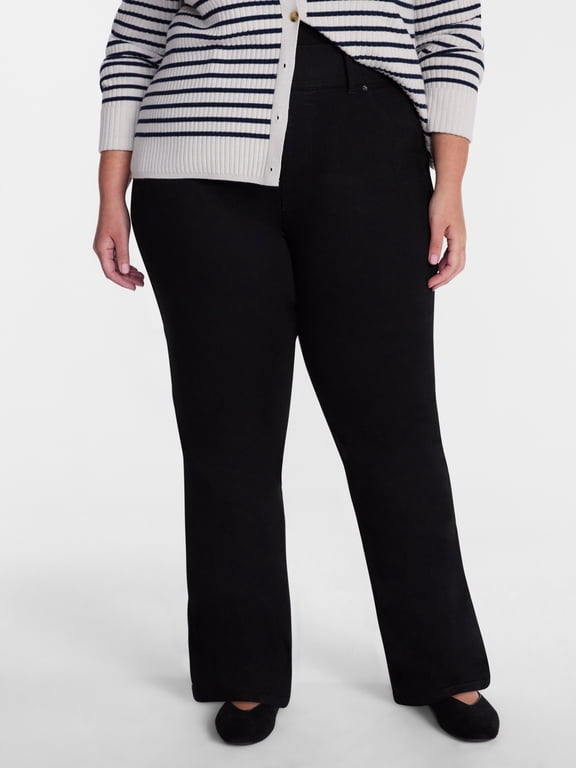 Women's Plus Signature High Rise Bootcut Jeggings With Faux Pocket Detailing, Sizes 0X-5X