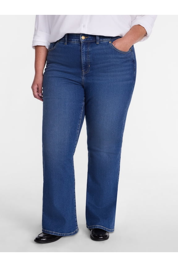 Women's Plus Signature Mid Rise Bootcut Jeans, 30” Inseam, Sizes 16W-26W