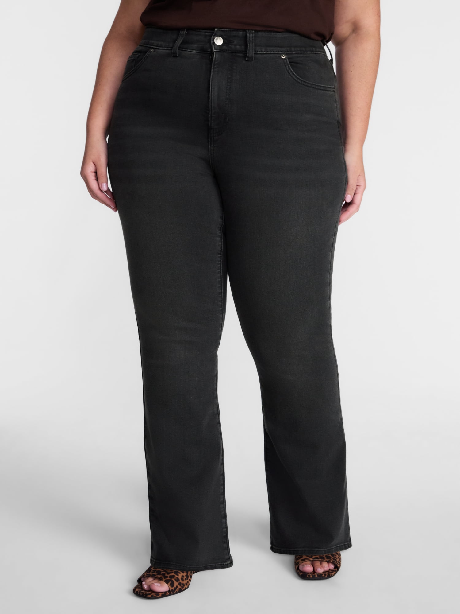Terra & Sky Women's Plus Signature Denim Bootcut, Sizes 28W,28WL,28WS