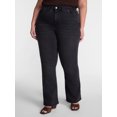 thumbnail image 1 of Terra & Sky Women's Plus Signature Mid Rise Bootcut Jeans, 30” Inseam, Sizes 16W-26W, 1 of 4