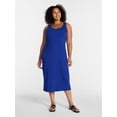 thumbnail image 1 of Terra & Sky Women's Plus Sleeveless Ribbed Mini Dress , Sizes 0X-5X, 1 of 4