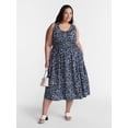 thumbnail image 1 of Terra & Sky Women's Plus Sleeveless Smocked Dress, Sizes-0X-5X, 1 of 4