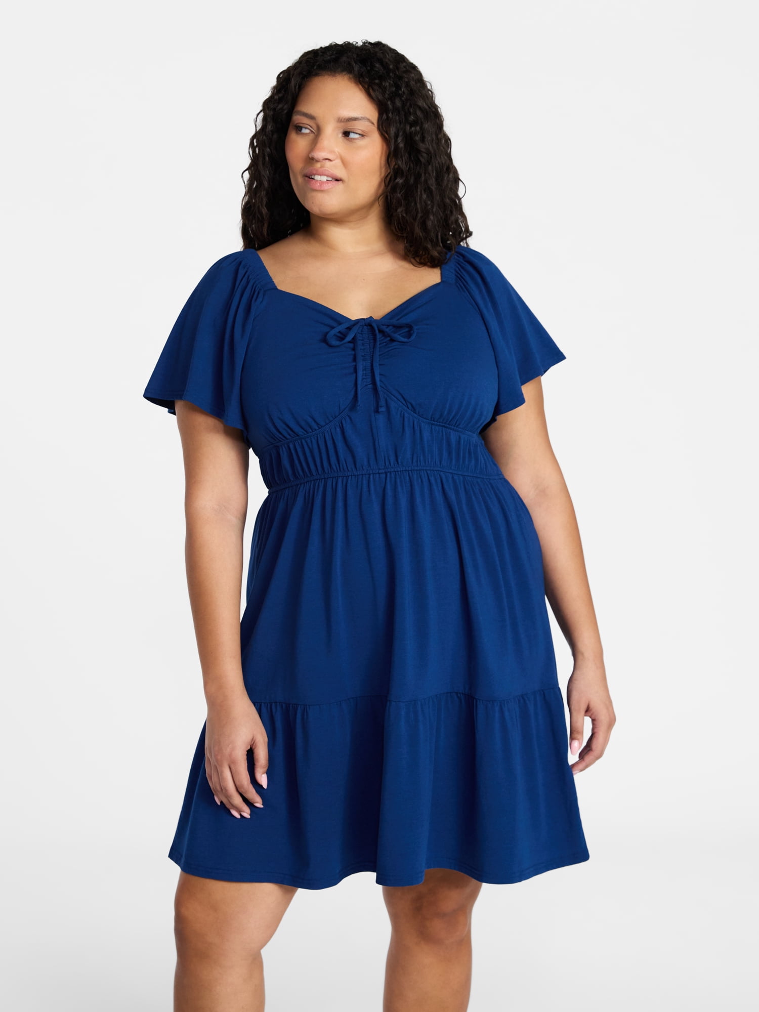 Women's Plus Tiered Mini Dress, Sizes 0X-5X