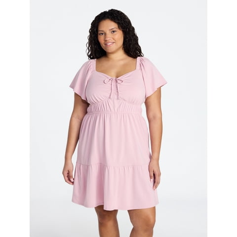 Women's Plus Tiered Mini Dress, Sizes 0X-5X