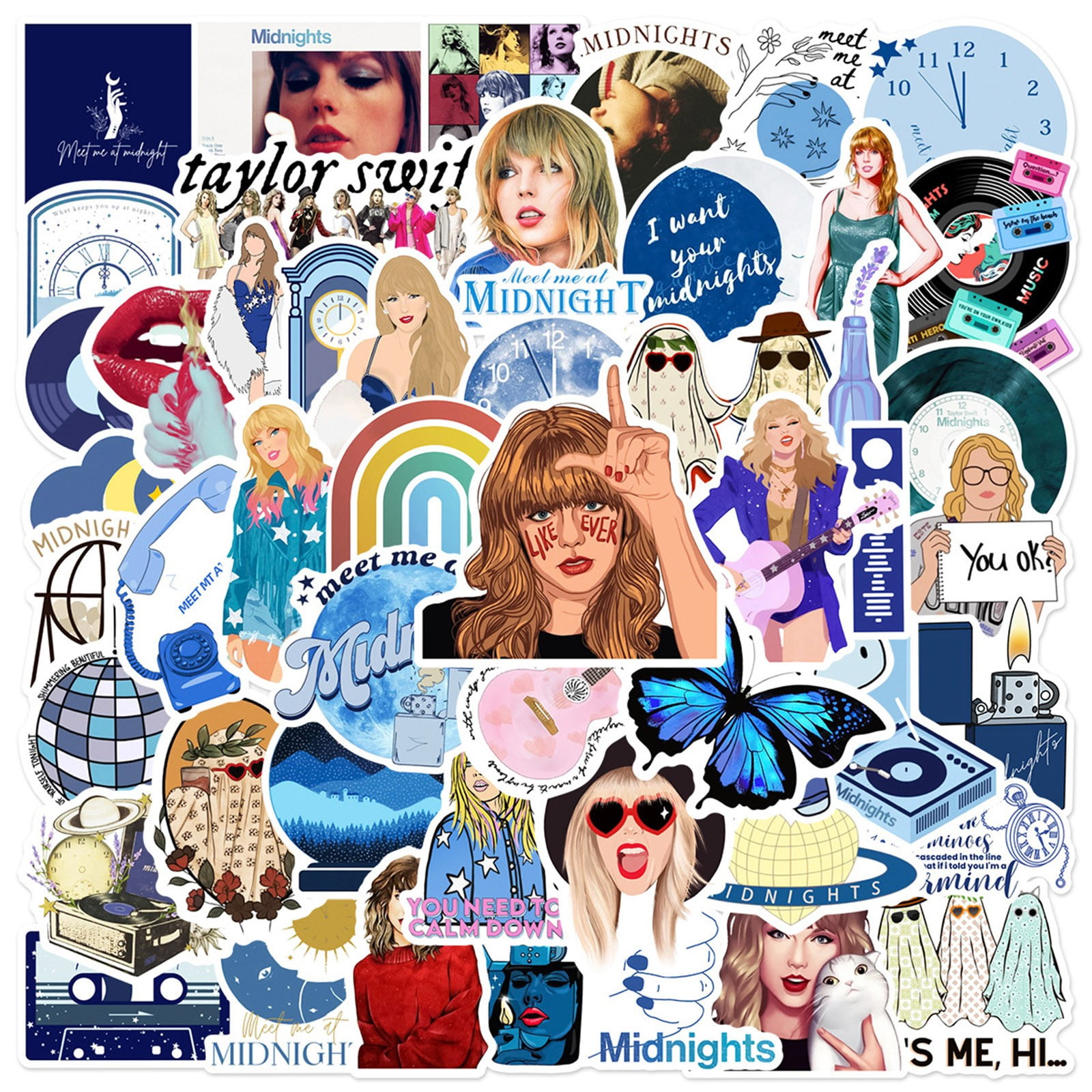 500Pcs Taylor Stickers Roll Singer - 8 Design in My Era Tour Albums Swift  Stickers - Easy Stick & Removeable for Fans Lover Scarpbook Window Tumblers