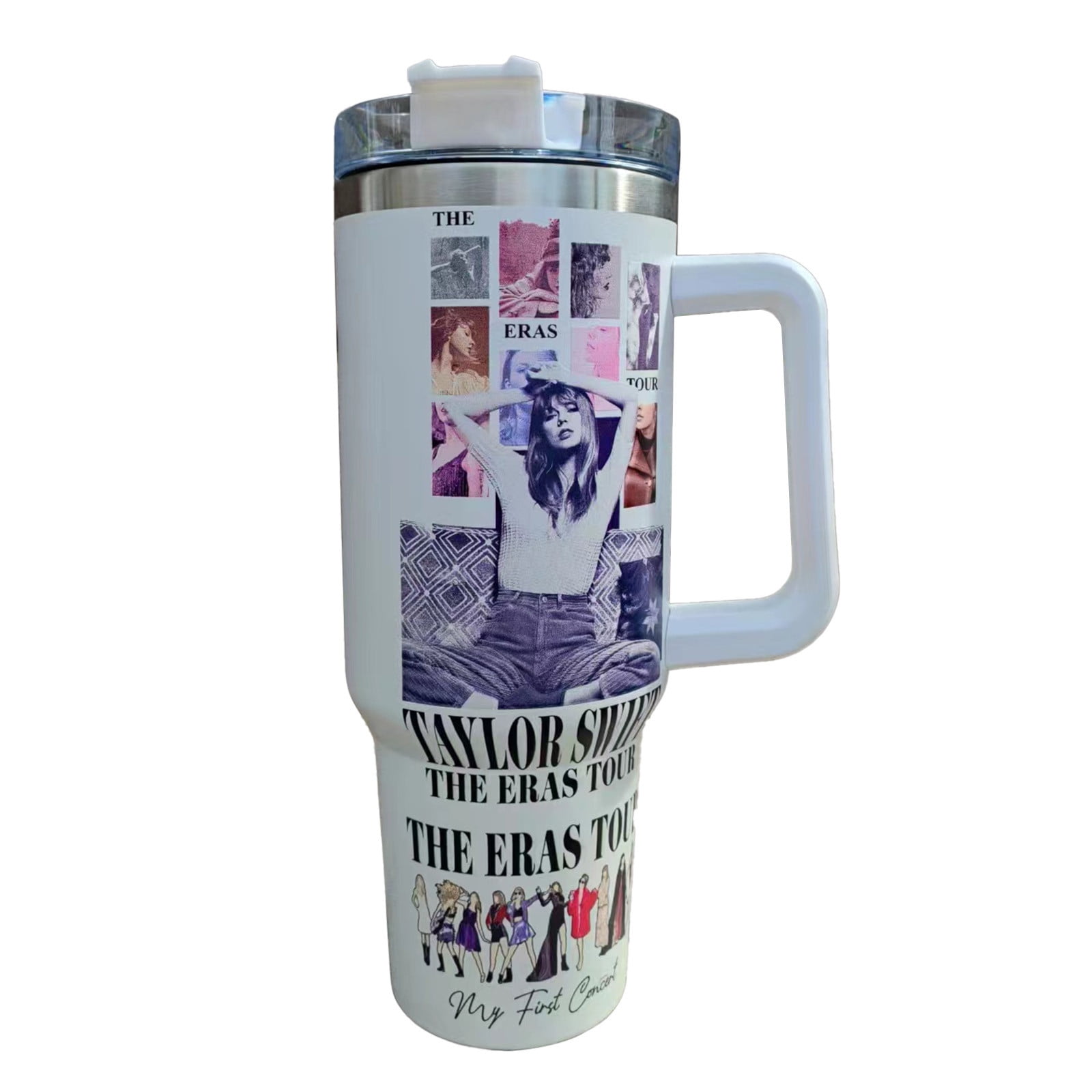 Taylor Swift Tumbler 40 Oz Swifties Tour 40Oz Stainless Steel Stanley Cup  2023 Eras Concert Travel Mug Christmas Version Cup With Handle NEW -  Laughinks