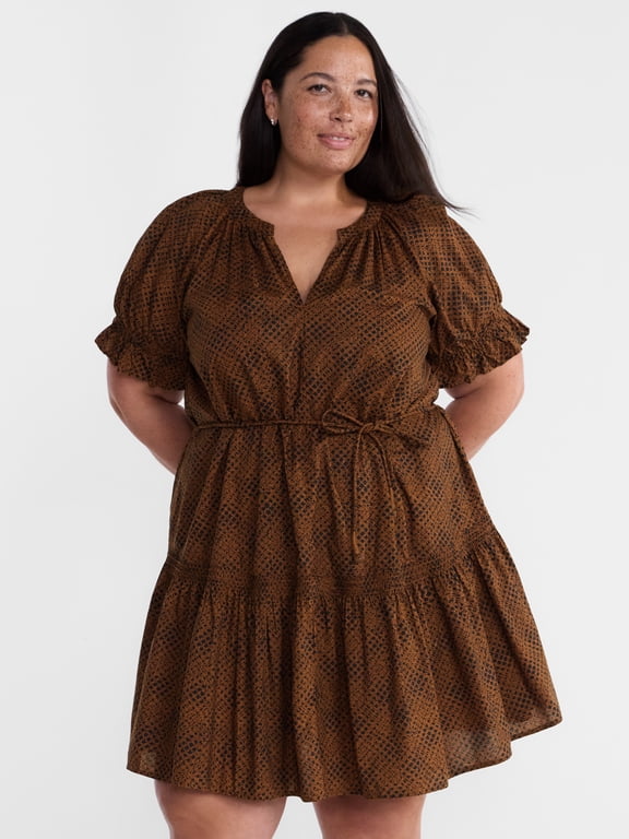 Women's Plus Tiered Mini Dress, Sizes 0X-5X