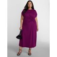 thumbnail image 1 of Terra & Sky Women's Plus Twist Ankle Maxi Dress, Sizes 0X-5X, 1 of 4