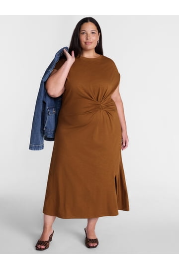 walmart brown dress Casual Dresses in Womens Dresses Color:#38-Cornflower Blue Wear to work Gina Bacconi mother of the bride Black Off-the-Shoulder Midi Dress