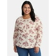thumbnail image 1 of Terra & Sky Women’s Plus Thermal Henley Top with Long Sleeves, Size 0X-4X, 1 of 5