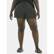 TERRA & SKY Women's Plus Waffle Shorts, Sizes 0X-4X