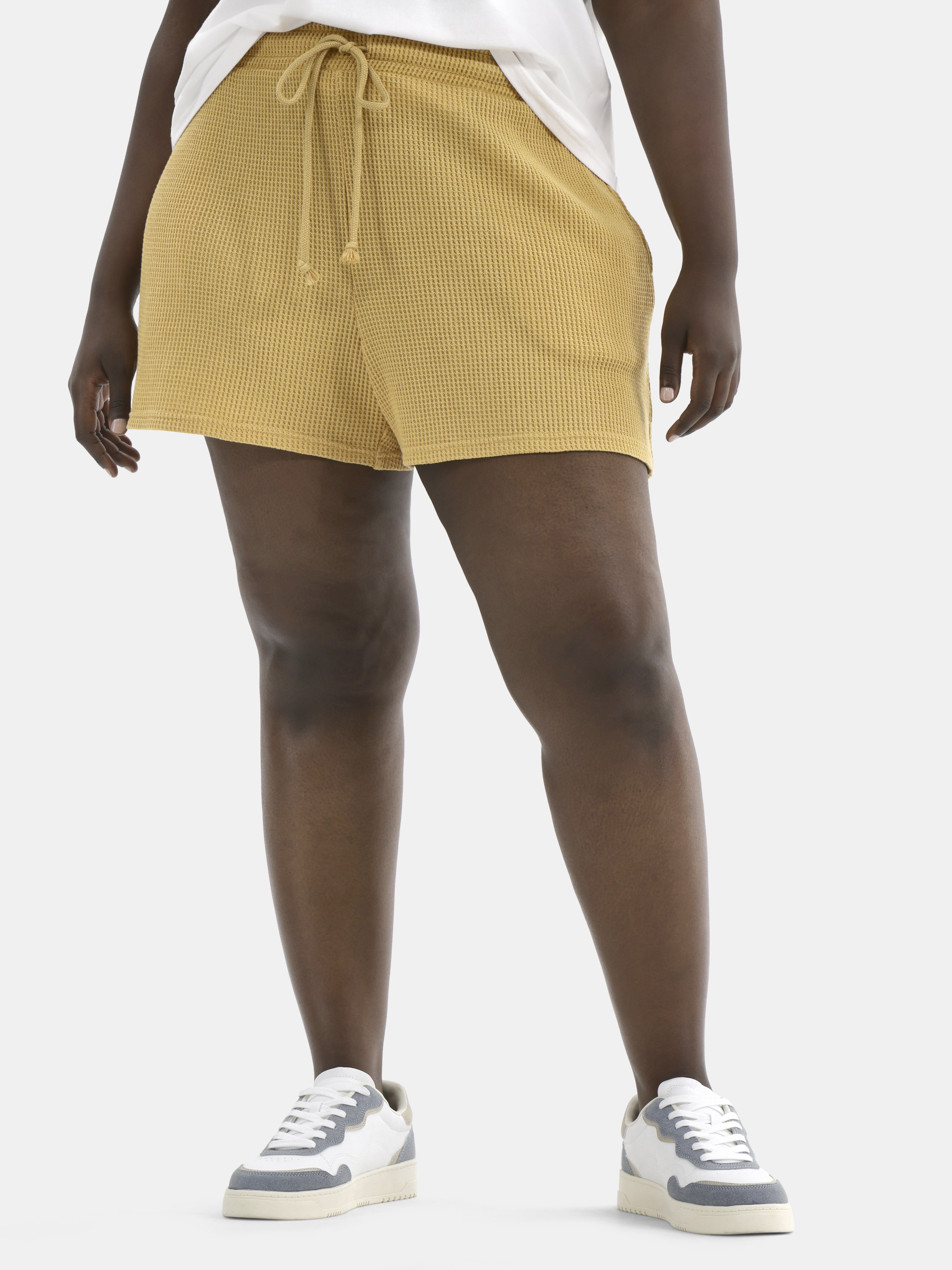 Terra & Sky Women's Plus Waffle Shorts, Sizes 0X-4X