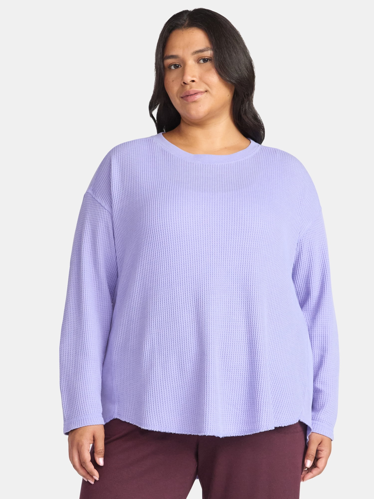 Terra & Sky Women’s Plus Waffle Knit Tunic Top, Sizes 0X-4X - Walmart.com