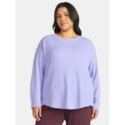 TERRA & SKY Women’s Plus Waffle Knit Tunic Top, Sizes 0X-4X