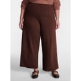 thumbnail image 1 of Terra & Sky Women's Plus Wide Leg Ankle Length Ponte Knit Pants, Sizes 0X - 5X, 1 of 5