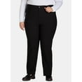 Terra Sky Women s Plus Wear To Work Straight Leg Pants 30 Inseam what-to-wear-to-a-deposition-6-outfit-ideas