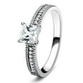 thumbnail image 1 of TS081 - Rhodium 925 Sterling Silver Ring with AAA Grade CZ  in Clear, 1 of 5
