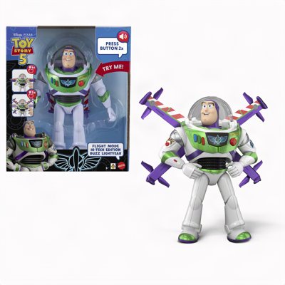 Disney and Pixar Toy Story 12” Scale Flight Mode Hi-Tech Edition Buzz Lightyear, 35+ Sounds