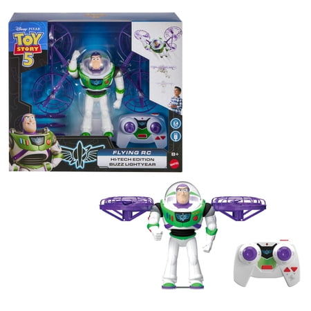 Disney and Pixar Toy Story 5 Flying RC Hi-Tech Edition Buzz Lightyear Action Figure Remote Controlled