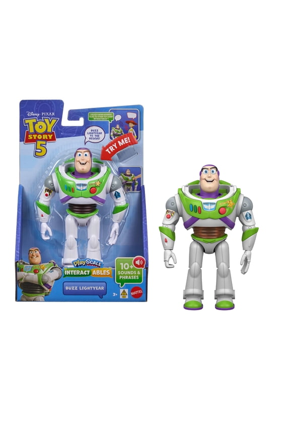 Disney and Pixar Toy Story 5 Interactables Buzz LIghtyear 7 Inch Movie Phrases & Cross Talk