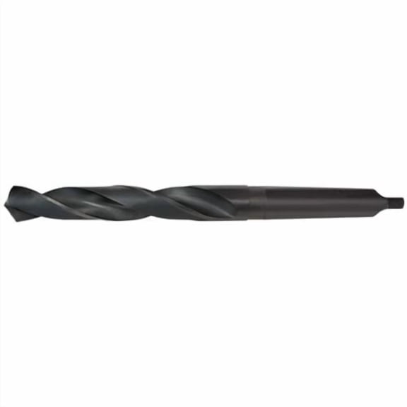 TS50001A 3/8" Morse Taper 2 Taper Shank Drill, Black Oxide Finish