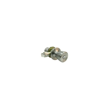 TS600B-MH KA2 Mobile Home Entry Lockset, Tulip-Style Knob, Stainless Steel - Quantity 2