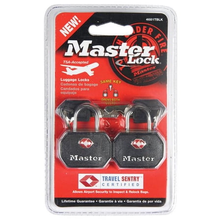 TSA-Accepted Luggage Lock - Black - Pack of 2