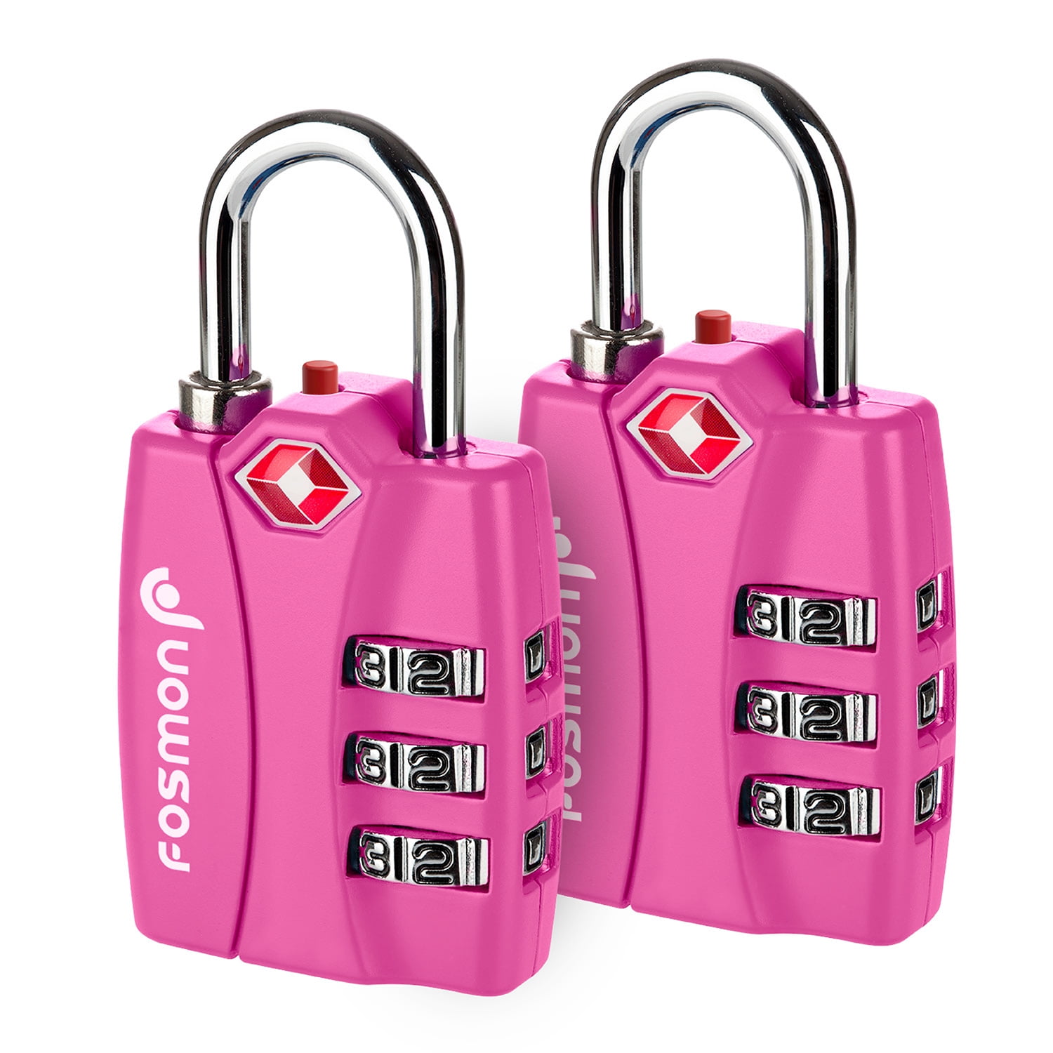 TSA Accepted Luggage Locks, Fosmon 2 Pack 3 Digit Combination for