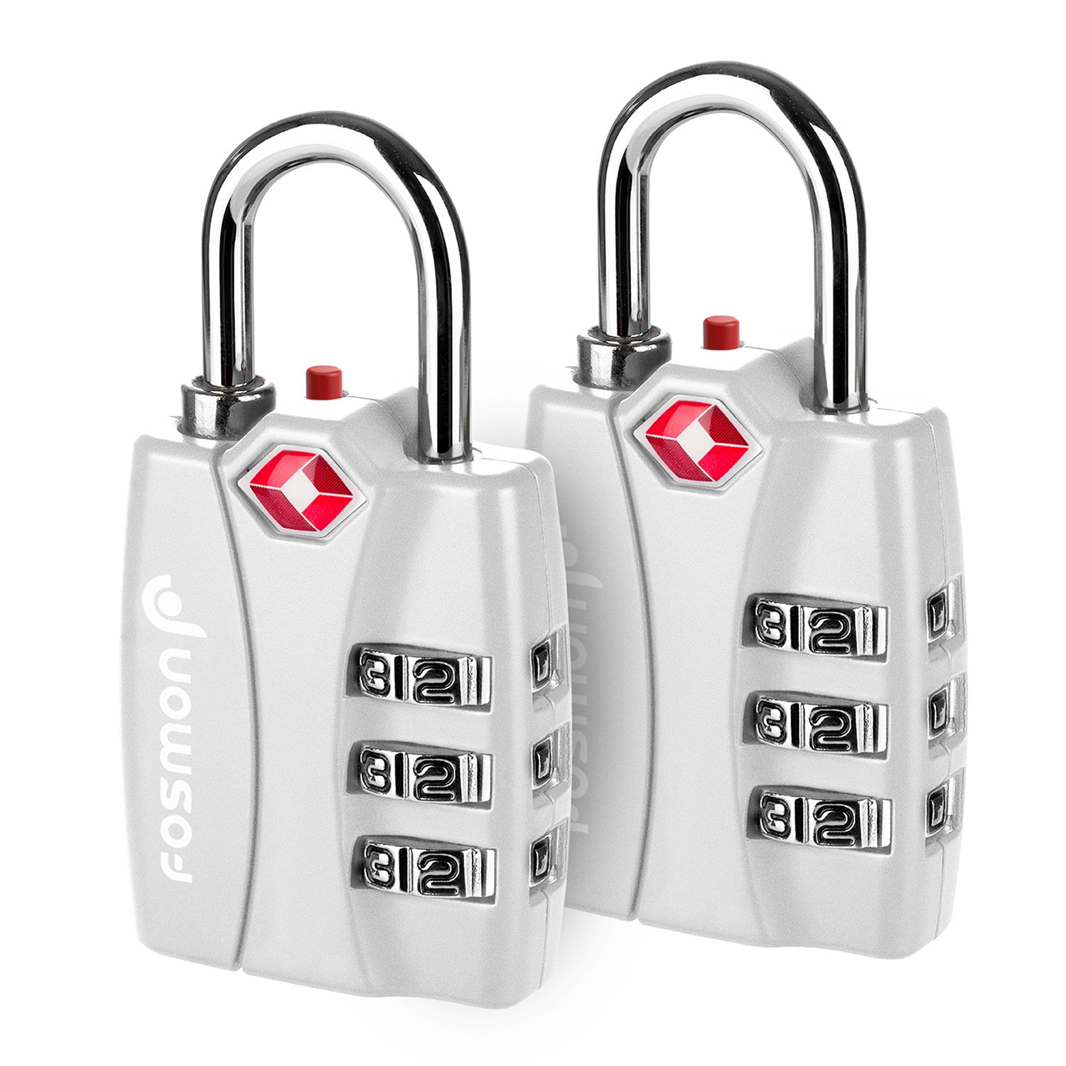 TSA Accepted Luggage Locks, Fosmon 2 Pack 3 Digit Combination for