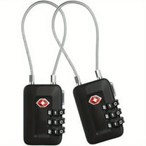 TSA Set-Your-Own Combination Luggage Lock, Black, 2pcs