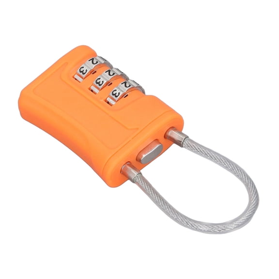 TSA Approved 3 Digit Combination Padlock for Travel Luggage, Suitcase Lock, Orange