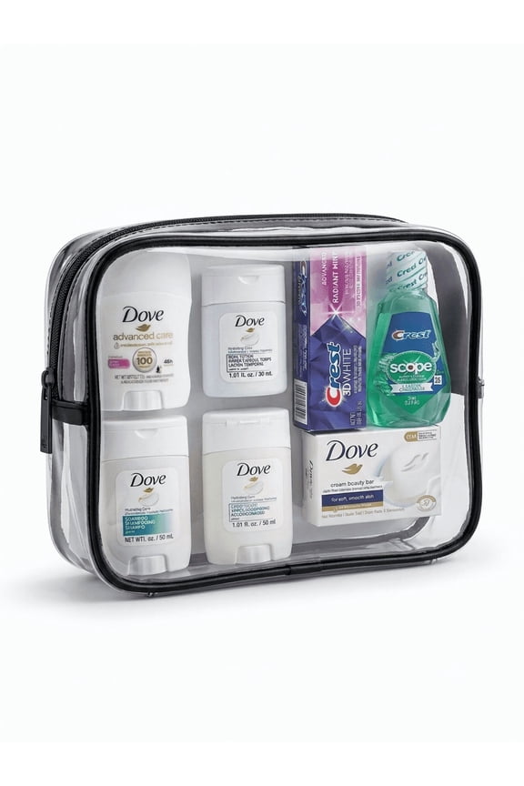 TSA Approved 7-Piece Travel Toiletry Kit with Reusable Bag