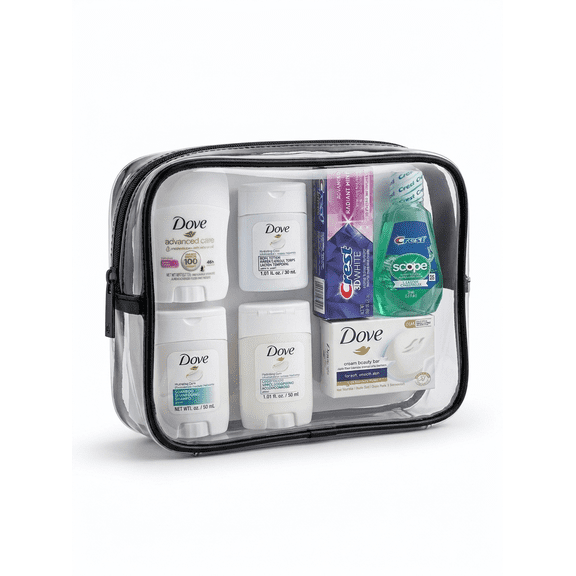 TSA Approved 7-Piece Travel Toiletry Kit with Reusable Bag