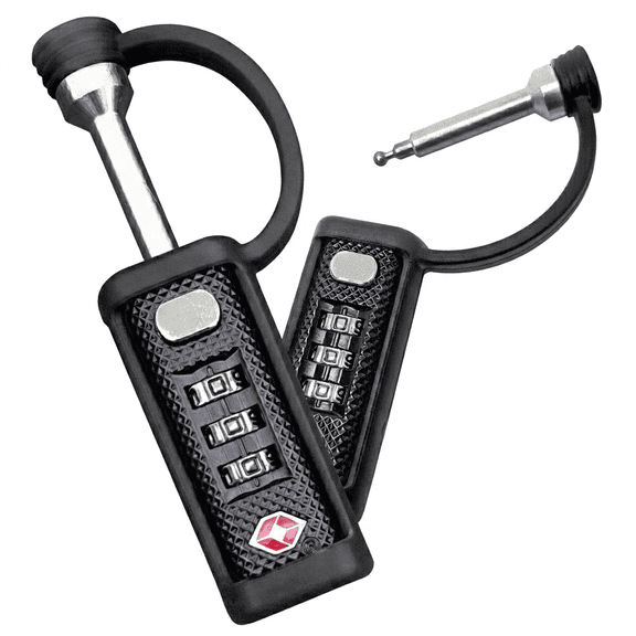 TSA Approved Gun Case Locks (2-Pack) - MonoShaft Cut-Resistant Hardened Steel Shackle - Black
