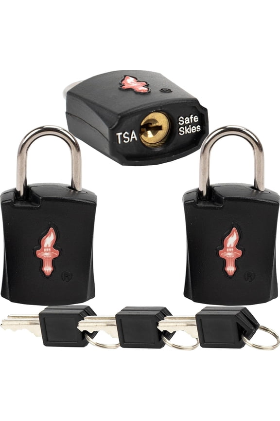TSA Approved Locks (3-Pack) - Luggage Lock TSA Approved for Suitcases, Gym Lockers & School Backpacks | Ultra-Slim 1.5" ABS Travel Lock | Anti- Secure