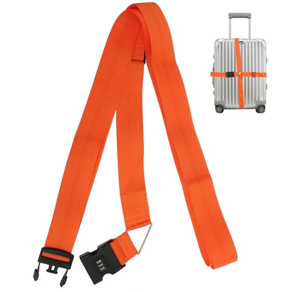 TSA Approved Luggage Strap Heavy Duty Stainless Steel Oxford Cloth Adjustable 1 Pack
