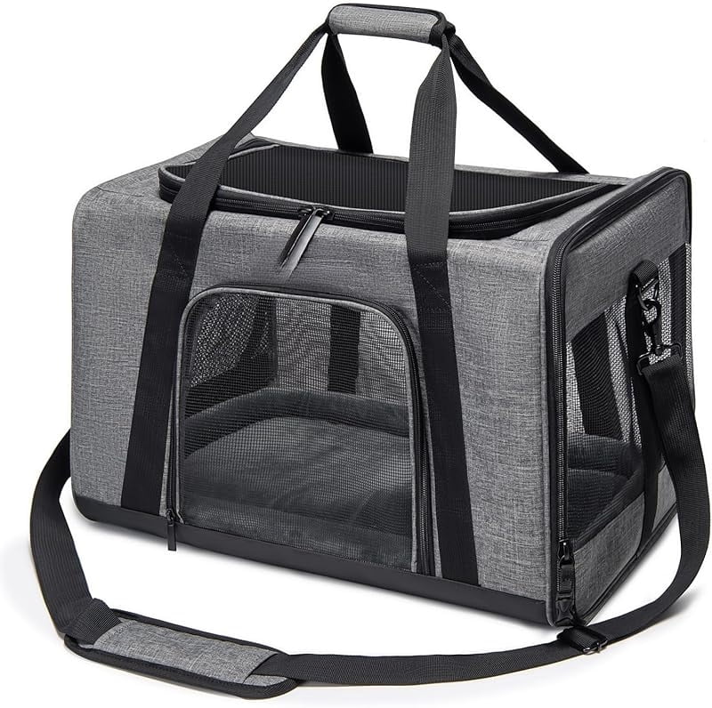View of TSA Approved Pet Carrier for Small Cats Dogs, Travel Bag with Adequate ...