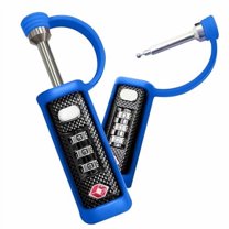 TSA Approved Gun Case Locks (2-Pack) - MonoShaft Cut-Resistant Hardened Steel Shackle - Blue