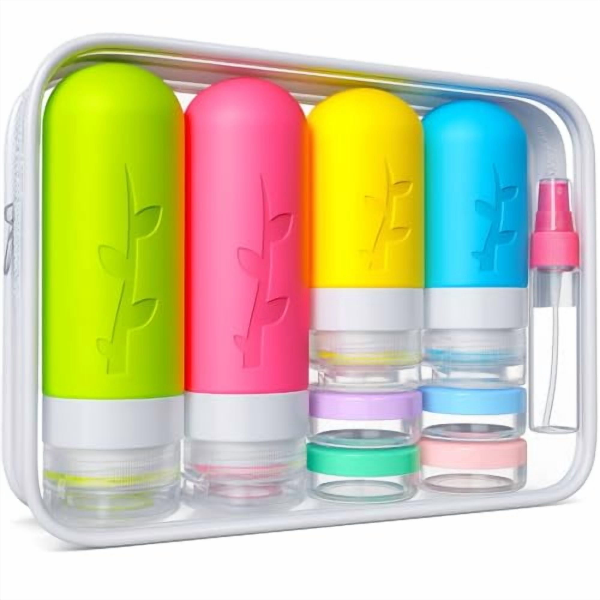 Silicone Travel Containers for Toiletries, Leak Proof Refillable Liqus Shampoo And Conditioner travel Essentials, 18pack Travel Bottles for Toiletries – toiletry Bottles
