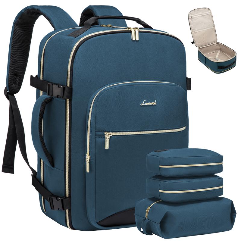 TSAFriendly CarryOn Travel Backpack with 3 Packing Cubes and Laptop