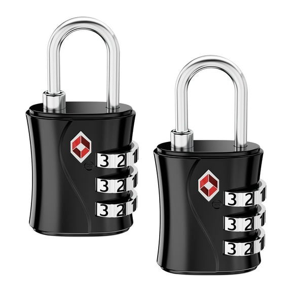 TSA Lock, AMIR TSA Approved Lock 3 Digit Combination Padlock Security Lock TSA Locks for Luggage Travel Business Trip 2 Packs