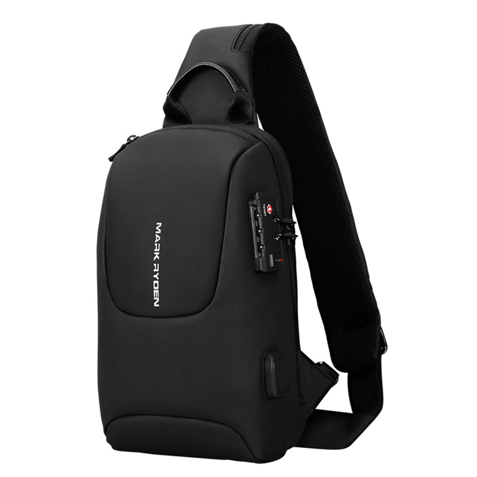 Sling Crossbody Bag Shoulder Bag for Men 9.7 iPad USB Charging Short Trip  Messenger Bags Water Repellent Crossbody Bags