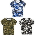 thumbnail image 1 of TSADFHJI 2 Pack Teen Tops Pack Boy Camouflagess T Shirt Camo Short Sleeve Tee Shirts for Boys Girls 2 14 Years 130, 1 of 5