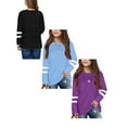 thumbnail image 1 of TSADFHJI 3 Pack Girls Tops Size 6X Winter Kids Girls Casual Crewneck Tunic Tops Long Sleeve Pullover Sweatshirt Casual Loose Blouse T-Shirt, 1 of 5
