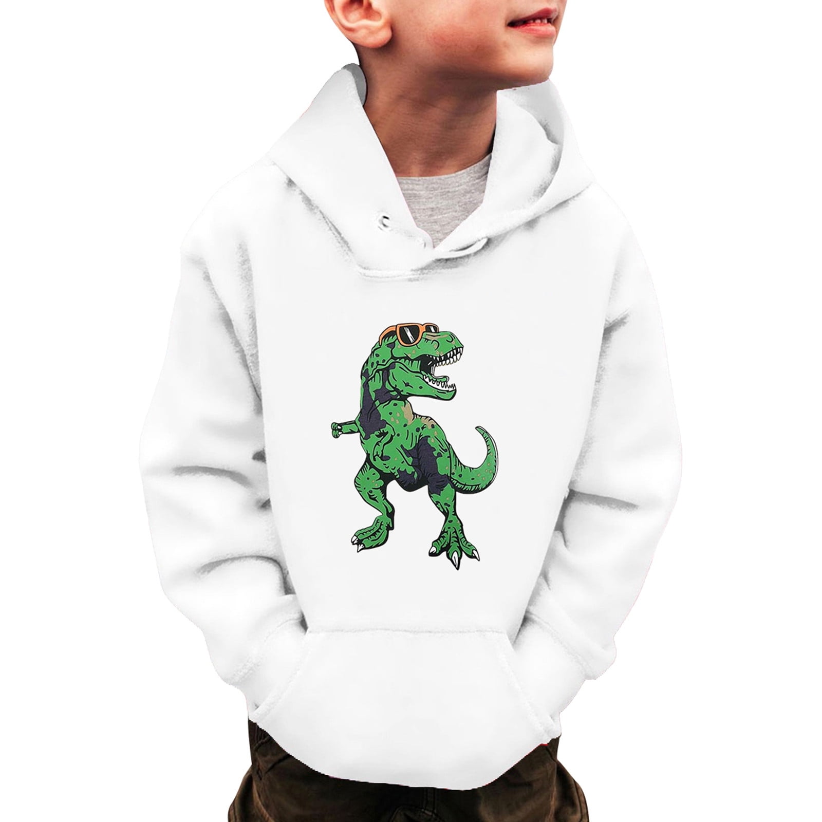 TSADFHJI Boys Sweatshirts Size 10-12 No Hood Little Boys Girls Dinosaur ...
