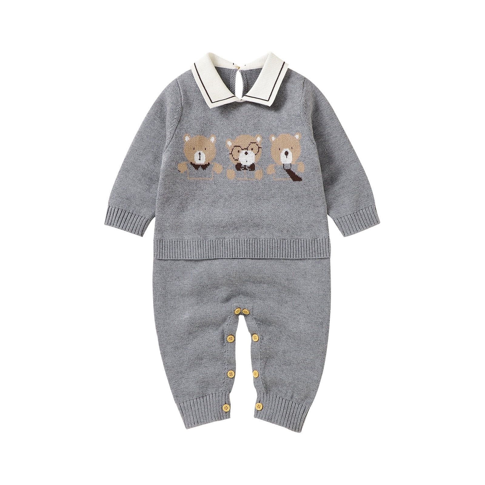 TSADFHJI the Fall Baby Boy Rompers 9-12 Months 6 Pack Baby Boy Romper Baby Knitted Sweater Romper Bodysuit Cute Solid Long Sleeve Jumpsuit Cute Outfit TSADFHJI the Fall Baby Boy Rompers 9-12 Months 6 Pack Baby Boy Romper Baby Knitted Sweater Romper Bodysuit Cute Solid Long Sleeve Jumpsuit Cute Outfit