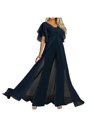 Formal jumpsuits with skirt overlay hotsell